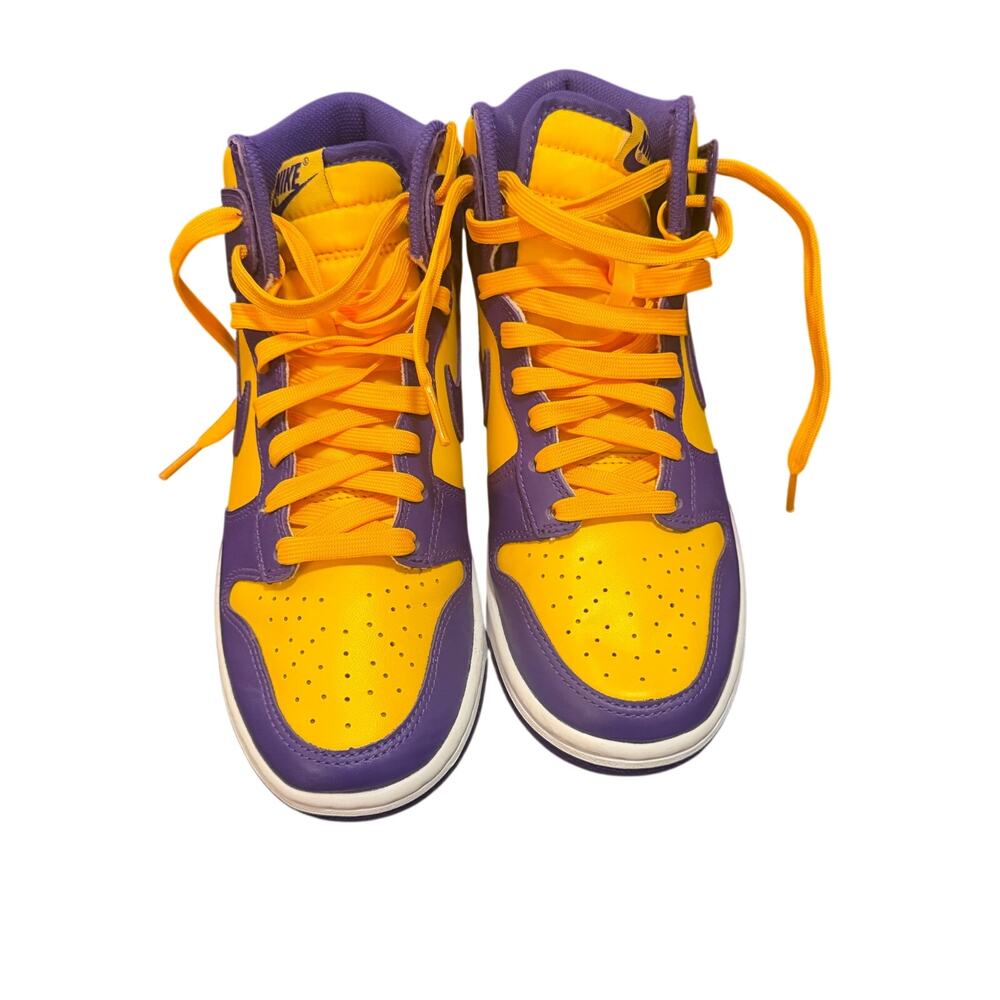 Nike Dunk High Retro "Lakers" sneakers (Style Code: DD1399-500)